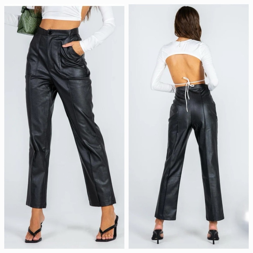 Princess Polly Encore Black Vegan Pants